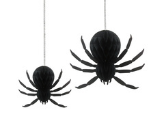 Rozeta de agățat decorațiune Spider pentru Halloween - 2 buc.