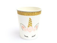 Beautiful Unicorn pahare aniversare - 250 ml - 6 buc.