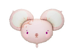 Balon de folie Șoarece roz - 75 x 46 cm - 1 buc.