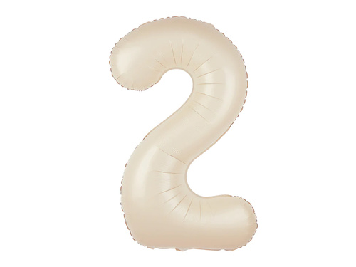 Balon din folie crem numărul 2 - 100 cm - 1 buc.
