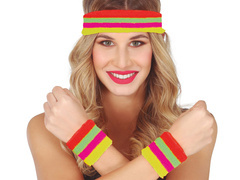 Benzi colorate Disco 80s - 3 buc.