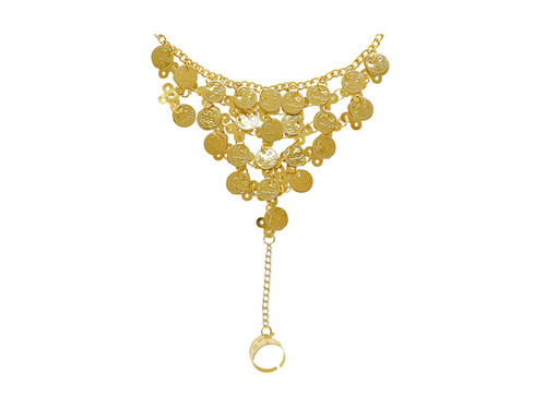 Brățară de aur cu monede și inel