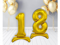 Set de baloane din folie 18 auriu - 74 cm