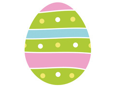 Decorațiune cu două fețe pentru ouă de Paște - 30 x 37 cm