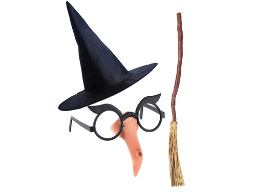 Set vrăjitoare bătrână - 1 buc.