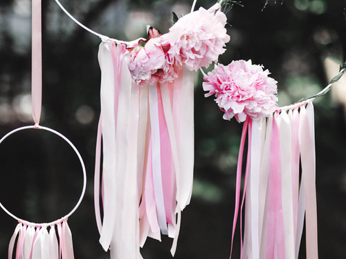 Panglică de satin, j. roz pudră, 6 mm / 25 m, 1 buc.