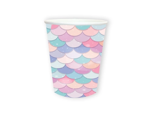 Cupe aniversare Mermaid - 250 ml - 6 buc.