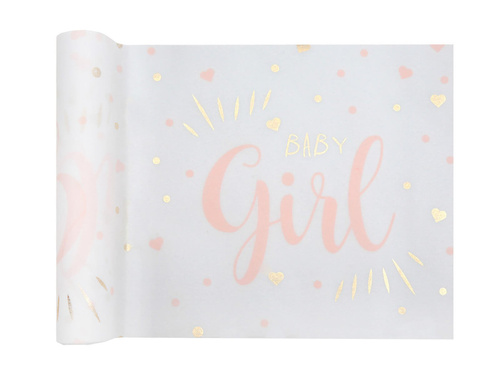 Baby Girl decor de masă nețesut - 28 cm x 3 m - 1 buc.