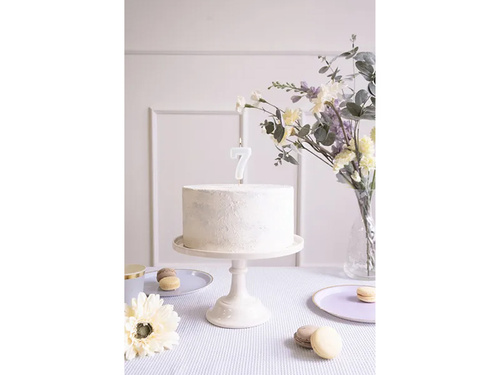 Numărul șapte lumânare lumina menta - 7 - 1 buc.