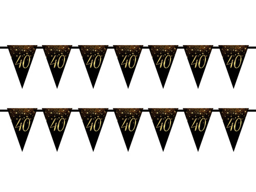 Banner cu steag strălucitor pentru a patruzecea aniversare - 5m