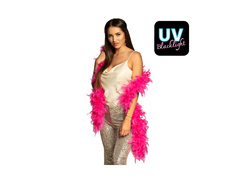 Eșarfă pană BOA - UV roz - 180 cm