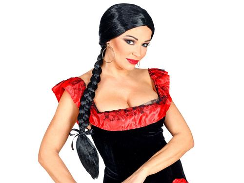 Peruca neagră Senorita - 1 buc.