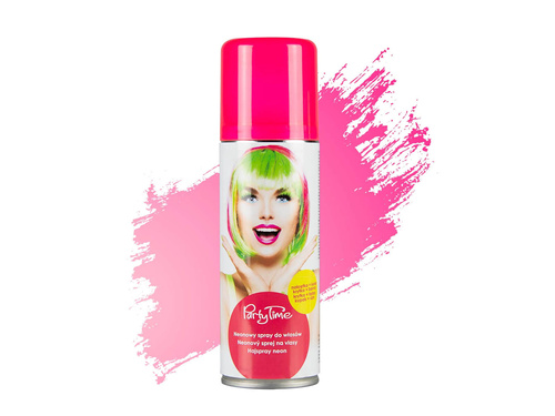 Spray de păr fluorescent lavabil 125 ml - roz