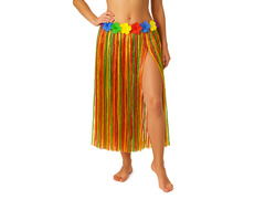 Fustă hawaiiană lungă color - 80 cm - 1 buc.