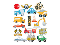 Auta tatuaje lavabile - 17 buc.