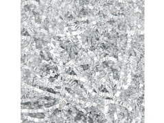 Umplutură cadou ondulată metalizată - argintie - 50 g