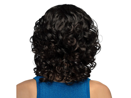 Peruca neagră cu păr creț - 1 buc.