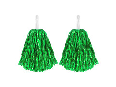 Pomi de majoretă verde metalic - 2 buc.