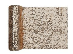 Decorațiune de masă cu paiete - auriu - 19 cm x 3 m - 1 buc.