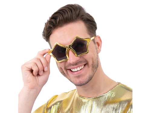 Ochelari stea - auriu - 1 buc.