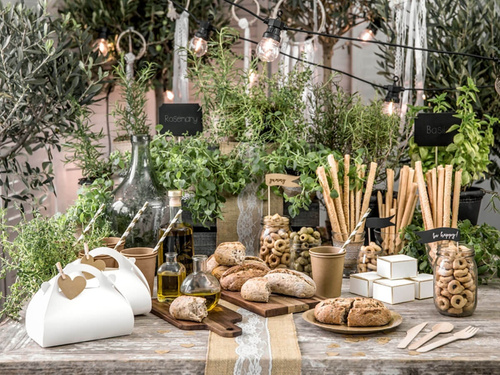 Paie tub alb și auriu - 10 buc.