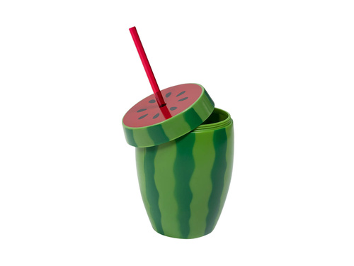 Pahar pepene verde cu pai - 900 ml - 1 buc.