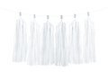 Ghirlandă albă cu ciucuri - 150 cm - 1 buc.