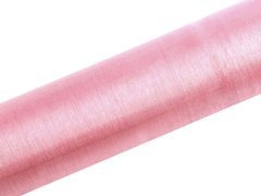 Organza simplu roz deschis - 16 cm x 9 metri