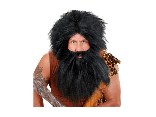 Peruca neagră de pirat cu barbă