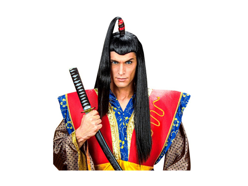Peruca lungă de samurai japonez