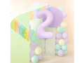 Balon folie liliac numărul 2 - 100 cm - 1 buc.
