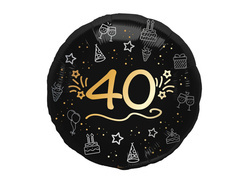 Balon cu folie imprimată pentru patruzeci - 45 cm - 1 buc.