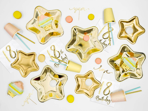 Farfurii cu stea de aur - 23 cm - 6 buc.