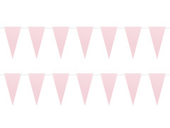Banner ghirlandă cu stegulețe roz - 500 cm
