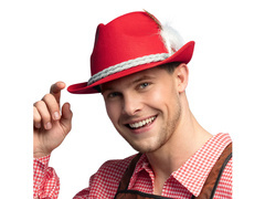 Pălărie bavareză roșie - 1 buc.