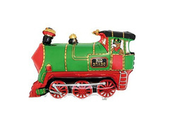 Balon din folie Train verde - 76 x 61 cm - 1 buc.