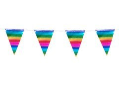 Banner cu steaguri curcubeu - 300 cm - 1 buc.