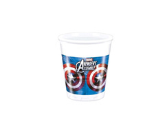 Pahare de hârtie Captain America - 200 ml - 8 buc.