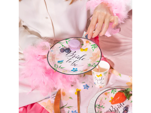 Farfurii florale pentru mireasă - 18 cm - 6 buc.