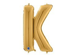 Balon din folie auriu litera K - 66 cm - 1 buc.