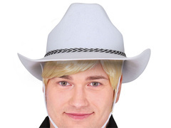 Pălărie albă de cowboy - 1 buc.