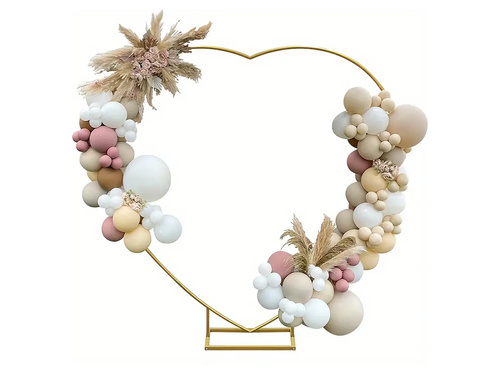 Cadru inimă pentru baloane aurii - 200 x 200 cm - 1 buc.