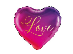 Balon cu inima din folie Ombre Love - 46 cm - 1 buc.
