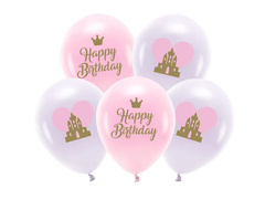Set baloane latex Princess Castle - 33 cm - 5 buc.