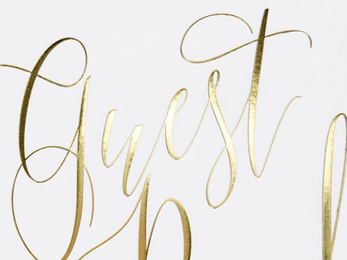 Carte de invitați de nuntă albă - 22 pagini