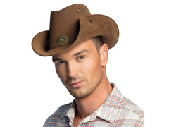 Pălărie de cowboy maro - 1 buc.
