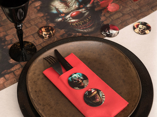 Buzunare pentru tacâmuri Airlaid roșu - 40 cm - 12 buc.