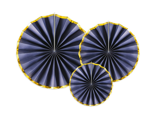 Rozete suspendate albastru marin - 3 buc.