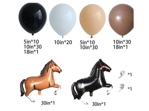 Set de baloane pentru ghirlandă „Koniki” – 134 de bucăți.