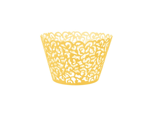 Rulouri aurite pentru cupcakes - 10 buc.